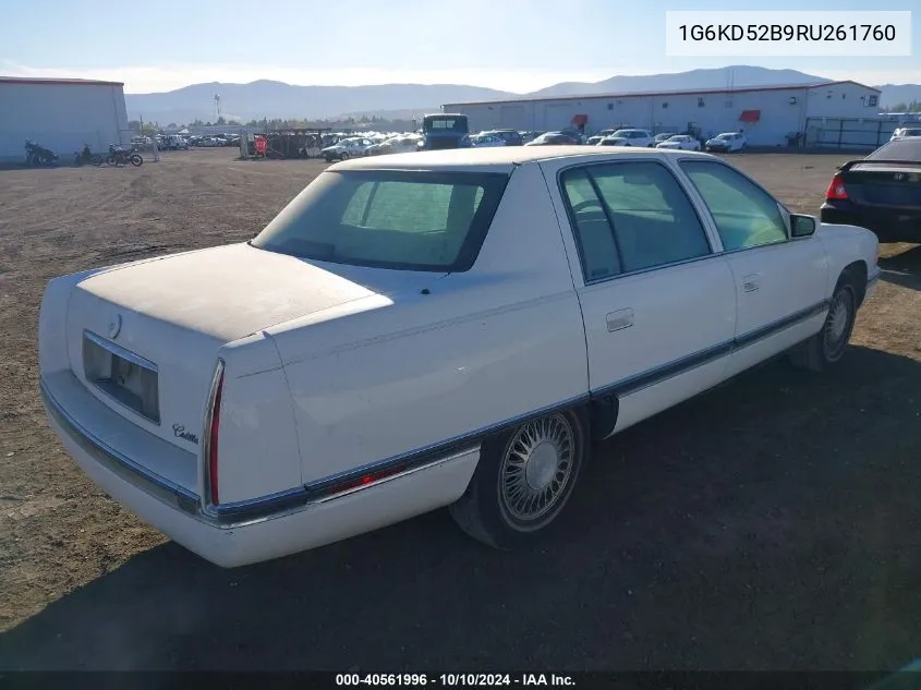 1994 Cadillac Deville VIN: 1G6KD52B9RU261760 Lot: 40561996