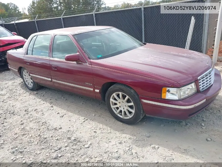 1997 Cadillac Deville Standard VIN: 1G6KD52Y8VU206974 Lot: 40736150