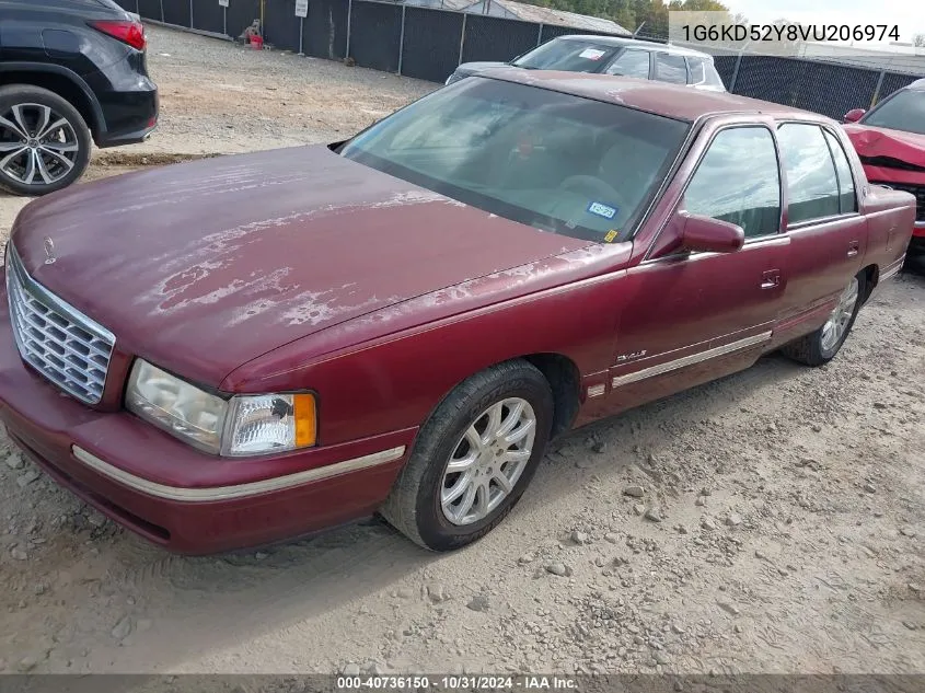 1997 Cadillac Deville Standard VIN: 1G6KD52Y8VU206974 Lot: 40736150