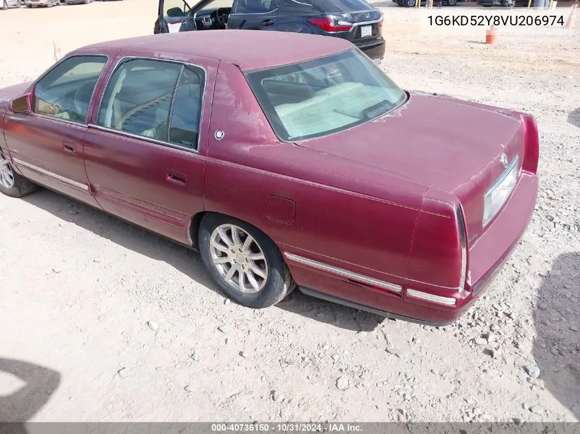 1997 Cadillac Deville Standard VIN: 1G6KD52Y8VU206974 Lot: 40736150