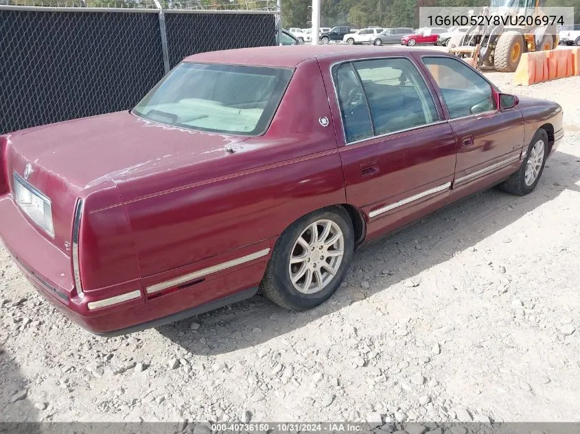 1997 Cadillac Deville Standard VIN: 1G6KD52Y8VU206974 Lot: 40736150