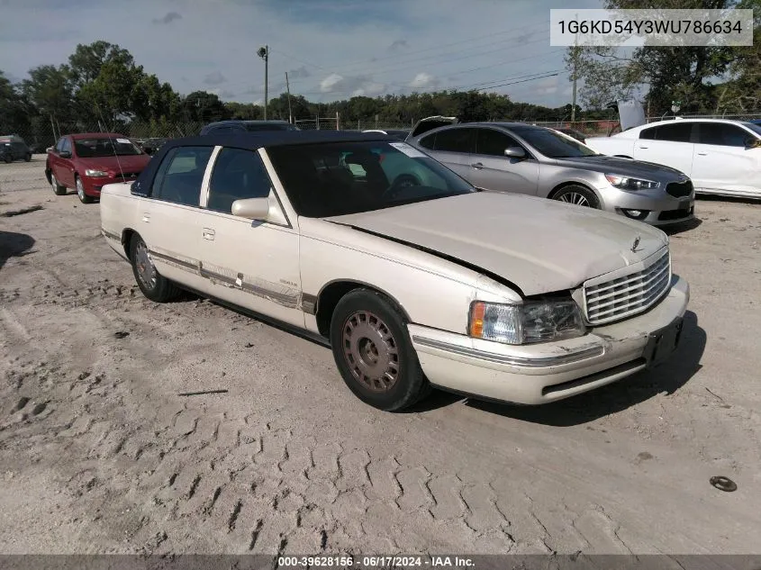 1998 Cadillac Deville Standard VIN: 1G6KD54Y3WU786634 Lot: 39628156