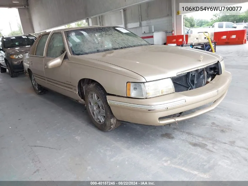 1998 Cadillac Deville Standard VIN: 1G6KD54Y6WU790077 Lot: 40157245