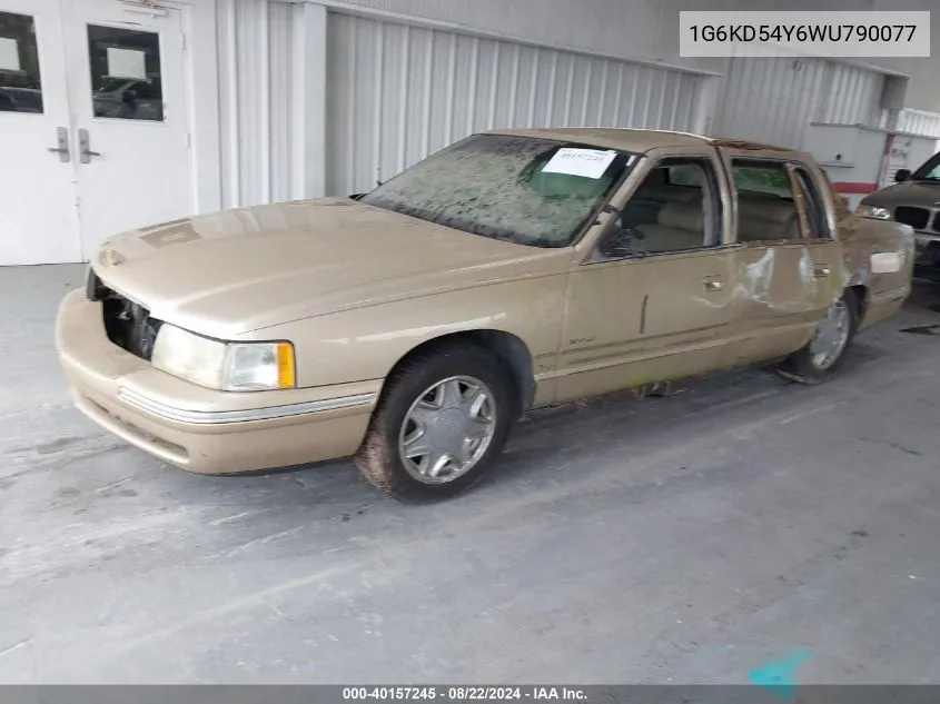 1G6KD54Y6WU790077 1998 Cadillac Deville Standard