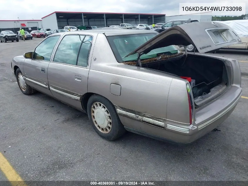 1998 Cadillac Deville Standard VIN: 1G6KD54Y4WU733098 Lot: 40369301