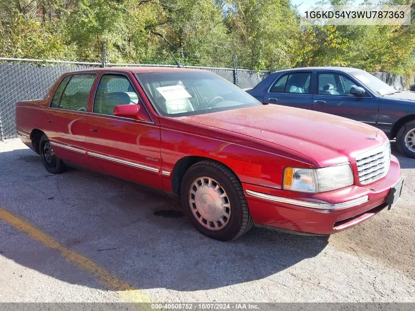 1998 Cadillac Deville VIN: 1G6KD54Y3WU787363 Lot: 40508752