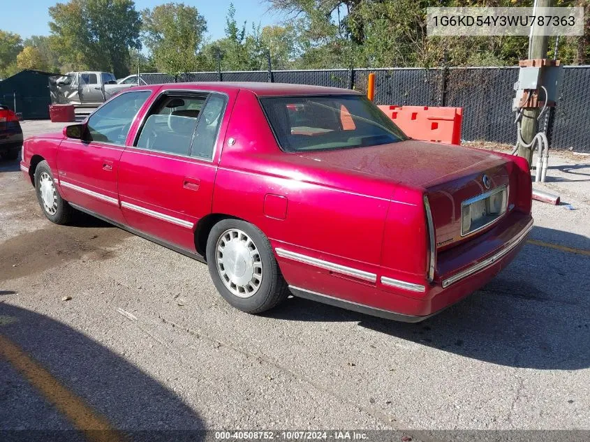 1998 Cadillac Deville VIN: 1G6KD54Y3WU787363 Lot: 40508752