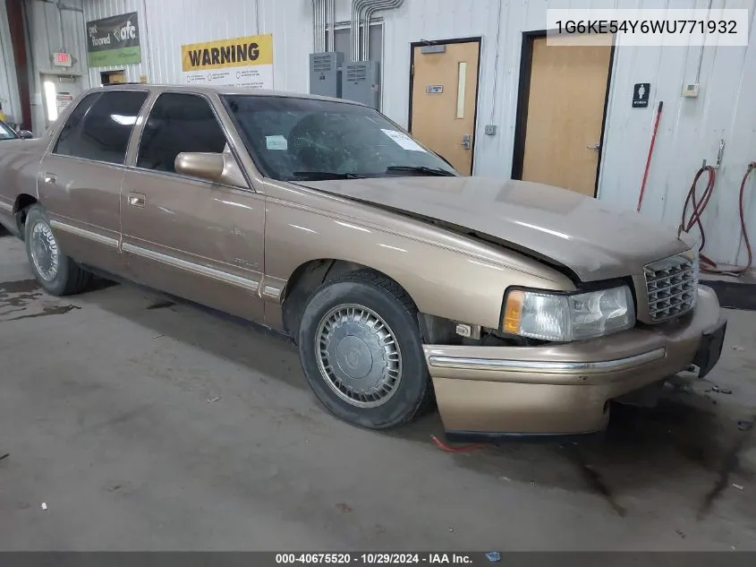 1998 Cadillac Deville D'elegance VIN: 1G6KE54Y6WU771932 Lot: 40675520