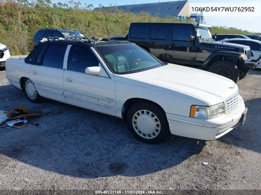 1998 Cadillac Deville Standard VIN: 1G6KD54Y7WU762952 Lot: 40721149