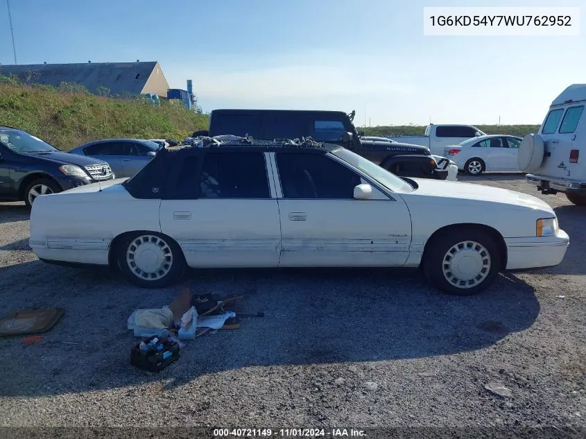 1998 Cadillac Deville Standard VIN: 1G6KD54Y7WU762952 Lot: 40721149