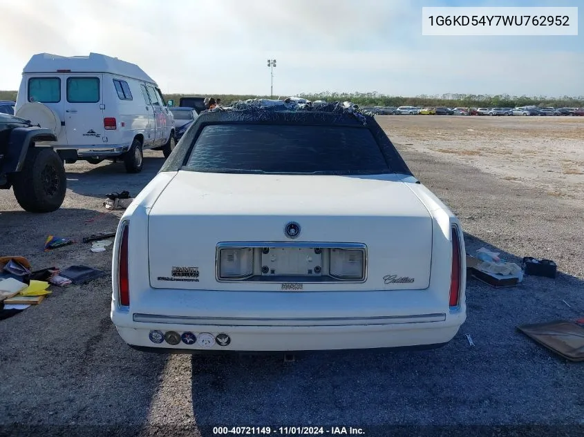 1998 Cadillac Deville Standard VIN: 1G6KD54Y7WU762952 Lot: 40721149