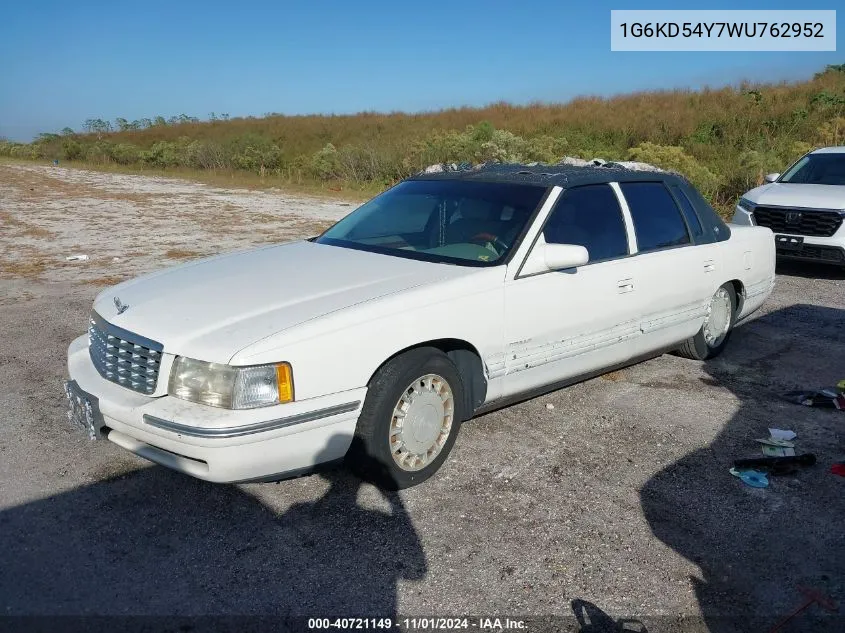 1998 Cadillac Deville Standard VIN: 1G6KD54Y7WU762952 Lot: 40721149