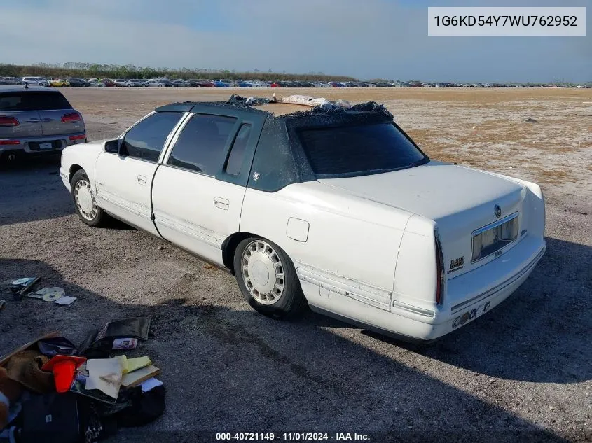 1998 Cadillac Deville Standard VIN: 1G6KD54Y7WU762952 Lot: 40721149