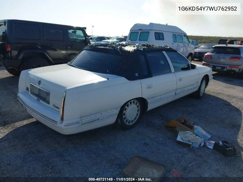 1998 Cadillac Deville Standard VIN: 1G6KD54Y7WU762952 Lot: 40721149