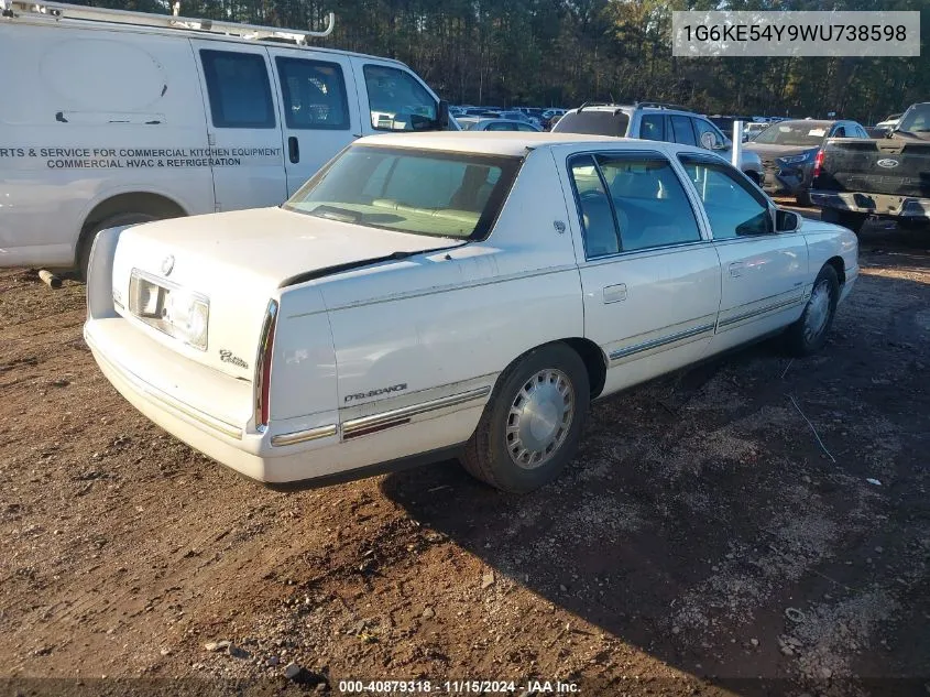 1998 Cadillac Deville D'elegance VIN: 1G6KE54Y9WU738598 Lot: 40879318