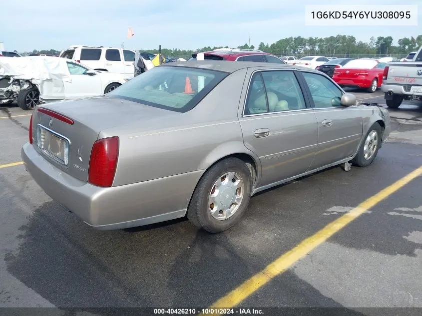 2000 Cadillac Deville VIN: 1G6KD54Y6YU308095 Lot: 40426210