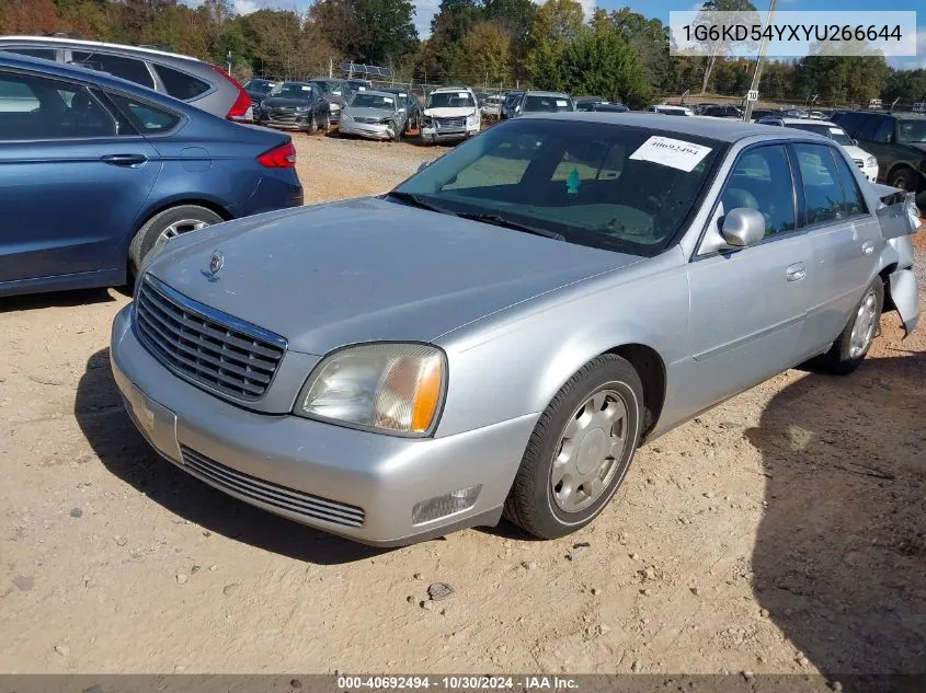 2000 Cadillac Deville Standard VIN: 1G6KD54YXYU266644 Lot: 40692494