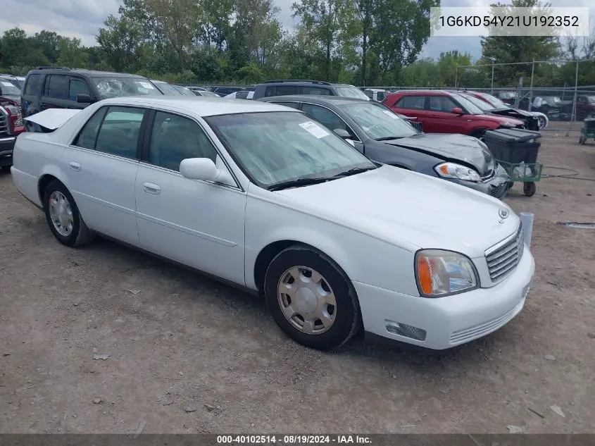 2001 Cadillac Deville Standard W/W20 VIN: 1G6KD54Y21U192352 Lot: 40102514