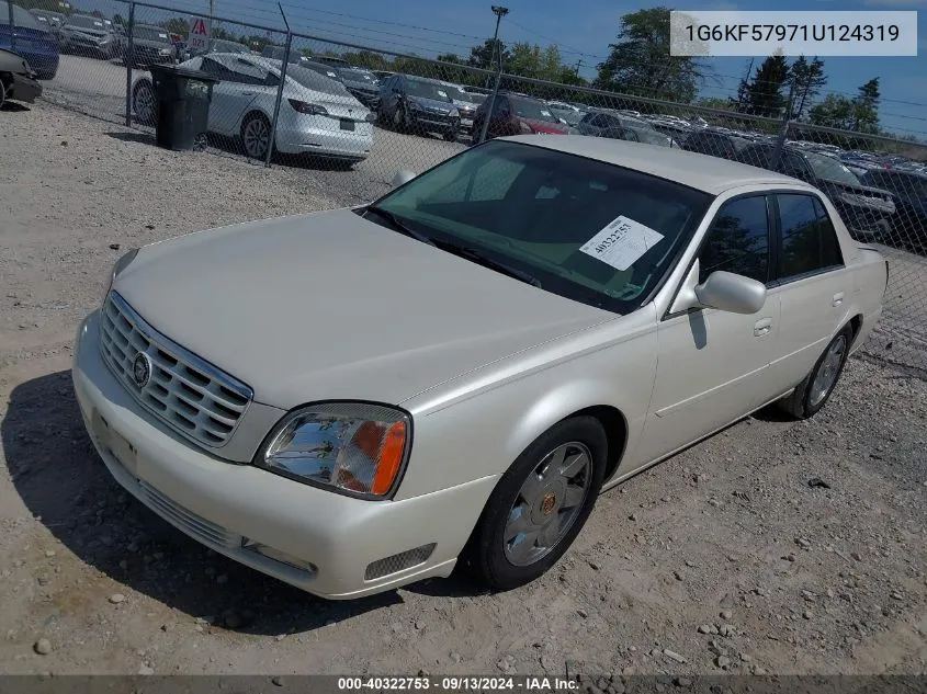 2001 Cadillac Deville Dts VIN: 1G6KF57971U124319 Lot: 40322753