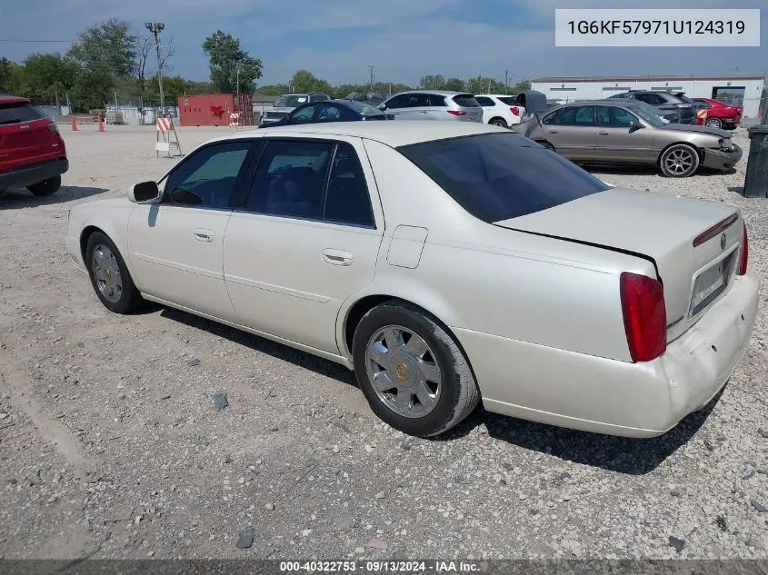 2001 Cadillac Deville Dts VIN: 1G6KF57971U124319 Lot: 40322753