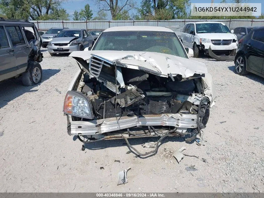 2001 Cadillac Deville Standard W/W20 VIN: 1G6KD54YX1U244942 Lot: 40348846