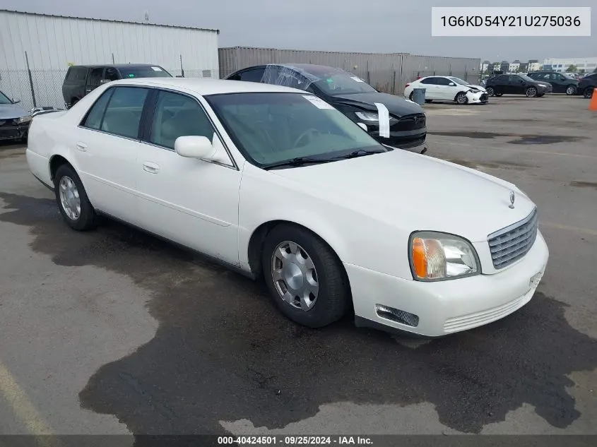 2001 Cadillac Deville Standard VIN: 1G6KD54Y21U275036 Lot: 40424501