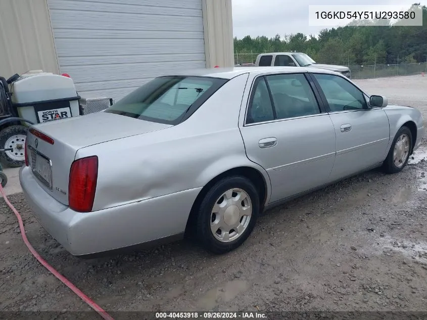 2001 Cadillac Deville Standard W/W20 VIN: 1G6KD54Y51U293580 Lot: 40453918