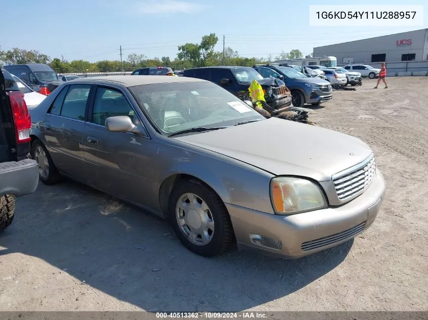 2001 Cadillac Deville VIN: 1G6KD54Y11U288957 Lot: 40513362