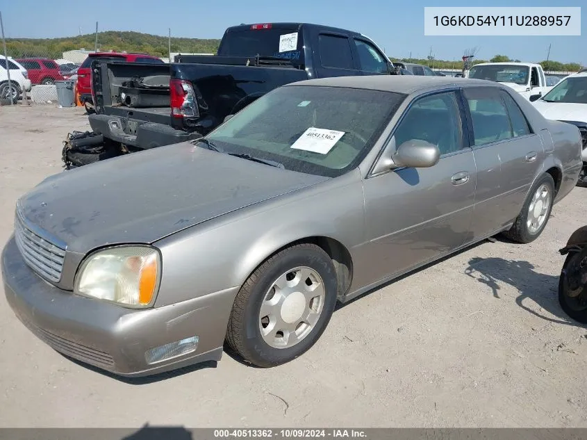 2001 Cadillac Deville VIN: 1G6KD54Y11U288957 Lot: 40513362