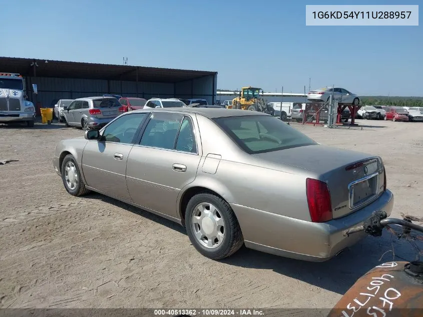 2001 Cadillac Deville VIN: 1G6KD54Y11U288957 Lot: 40513362