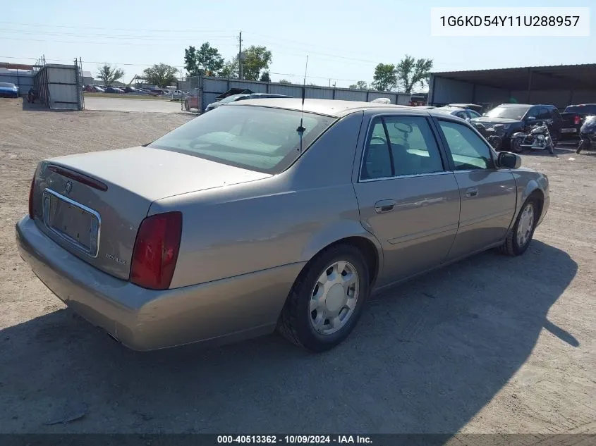 2001 Cadillac Deville VIN: 1G6KD54Y11U288957 Lot: 40513362