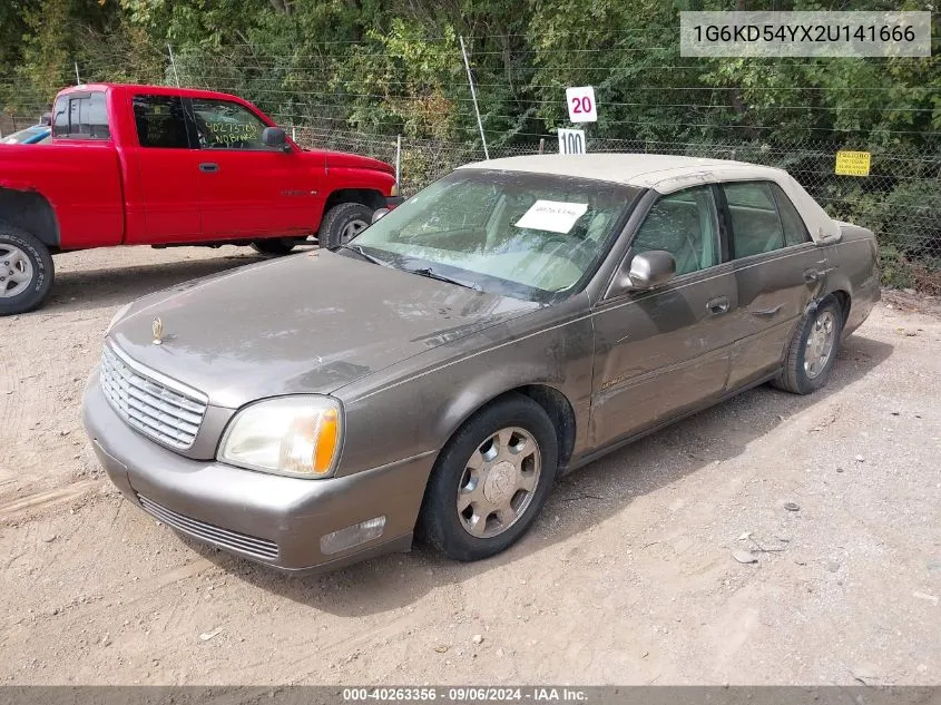 2002 Cadillac Deville Standard VIN: 1G6KD54YX2U141666 Lot: 40263356