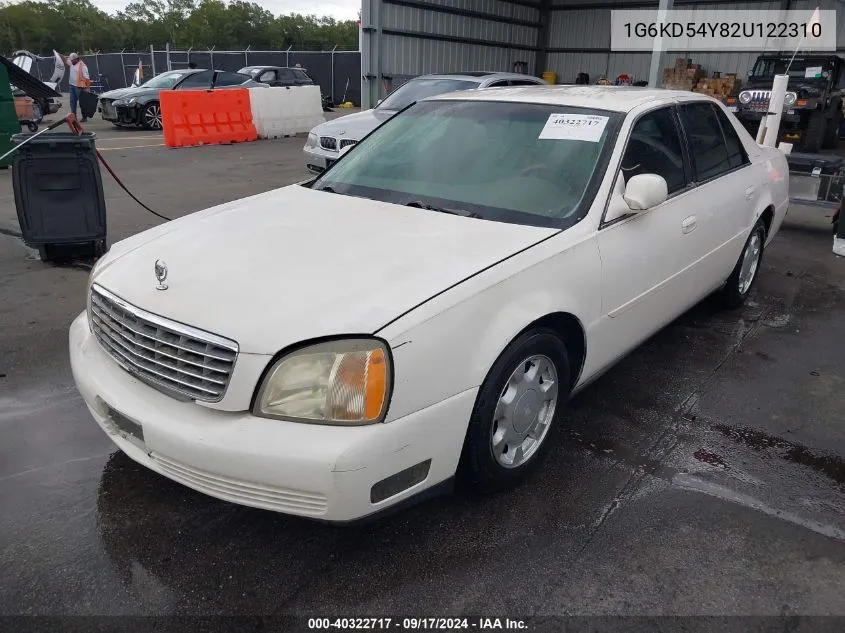 1G6KD54Y82U122310 2002 Cadillac Deville Standard