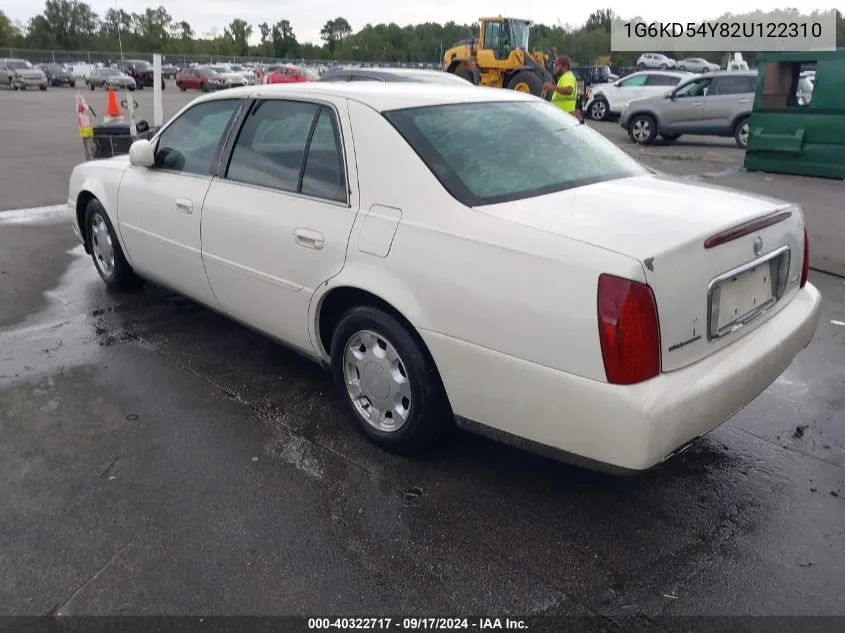 1G6KD54Y82U122310 2002 Cadillac Deville Standard