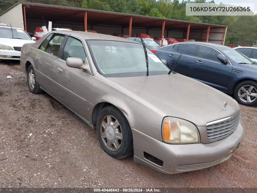 1G6KD54Y72U266365 2002 Cadillac Deville Standard