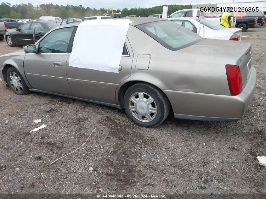 2002 Cadillac Deville Standard VIN: 1G6KD54Y72U266365 Lot: 40448843