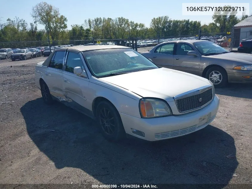 2002 Cadillac Deville Dhs VIN: 1G6KE57Y12U229711 Lot: 40500398