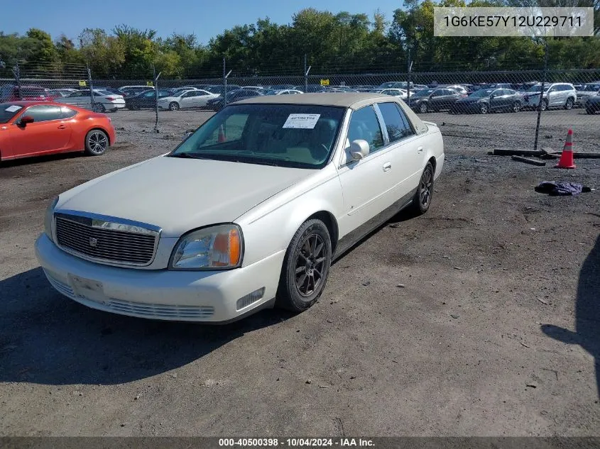 2002 Cadillac Deville Dhs VIN: 1G6KE57Y12U229711 Lot: 40500398