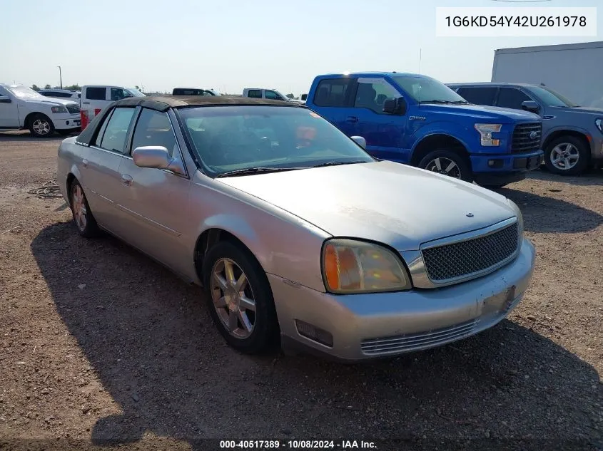 2002 Cadillac Deville Standard VIN: 1G6KD54Y42U261978 Lot: 40517389