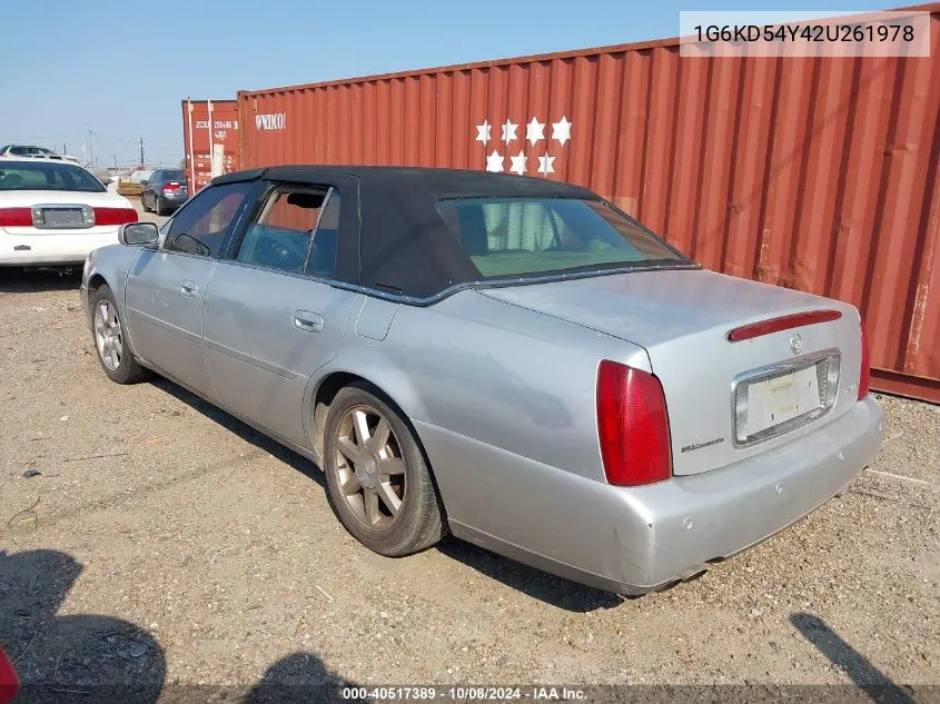 2002 Cadillac Deville Standard VIN: 1G6KD54Y42U261978 Lot: 40517389