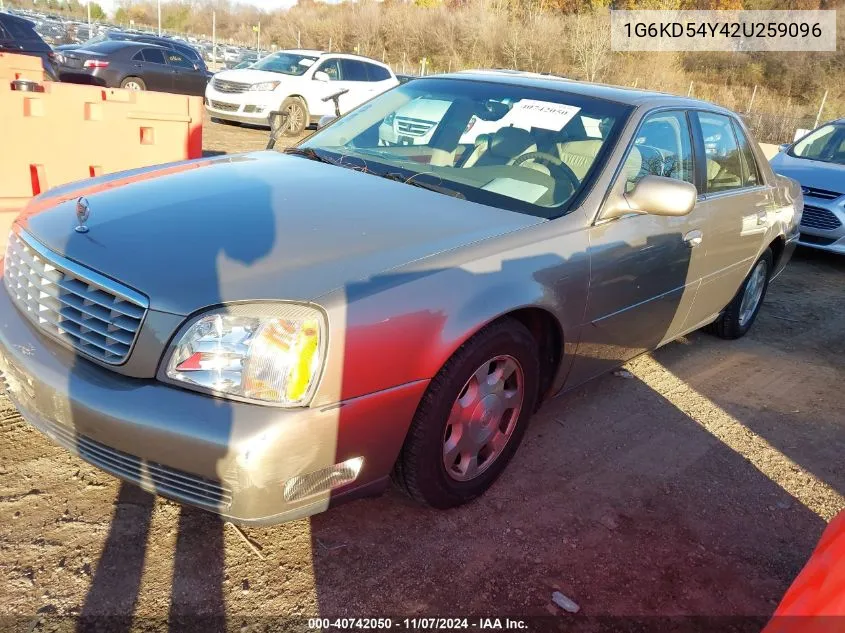 2002 Cadillac Deville Standard VIN: 1G6KD54Y42U259096 Lot: 40742050