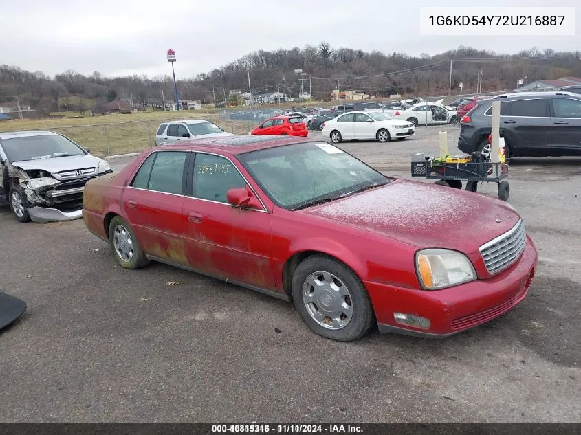 1G6KD54Y72U216887 2002 Cadillac Deville