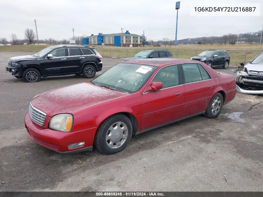 1G6KD54Y72U216887 2002 Cadillac Deville