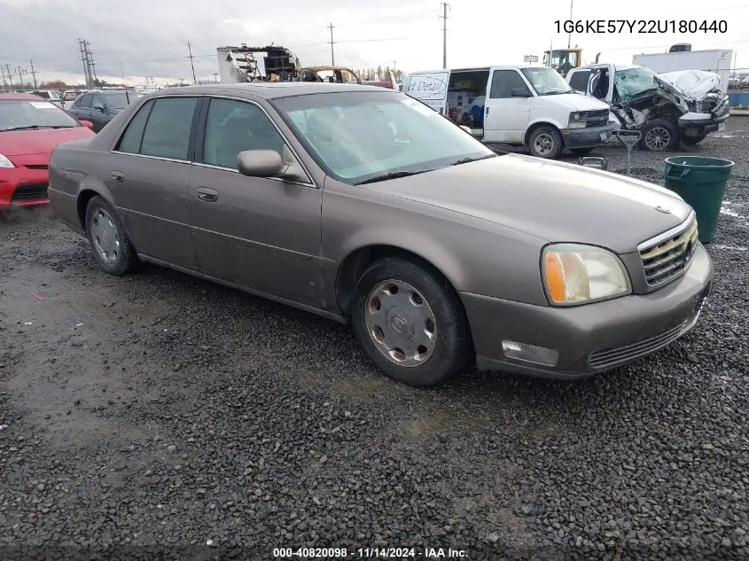 2002 Cadillac Deville Dhs VIN: 1G6KE57Y22U180440 Lot: 40820098