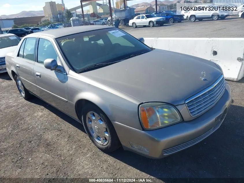 2002 Cadillac Deville Standard VIN: 1G6KD54Y32U148832 Lot: 40835604