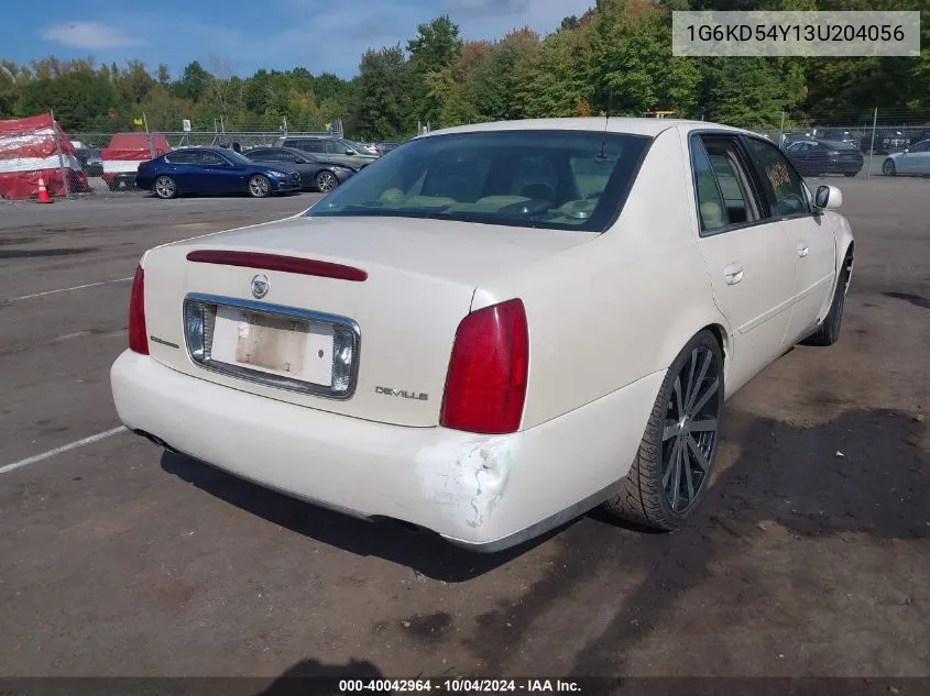 2003 Cadillac Deville Standard VIN: 1G6KD54Y13U204056 Lot: 40042964