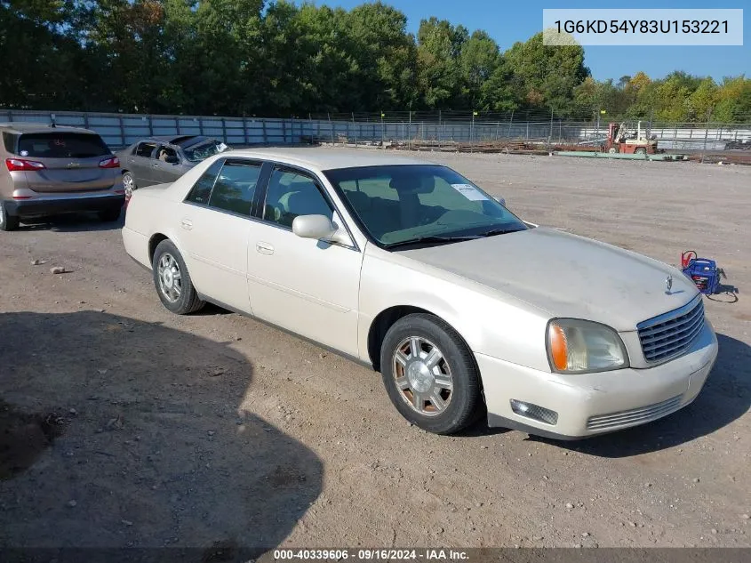 2003 Cadillac Deville VIN: 1G6KD54Y83U153221 Lot: 40339606