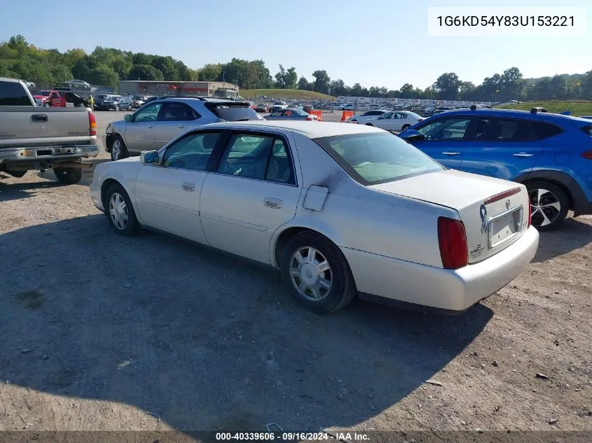 2003 Cadillac Deville VIN: 1G6KD54Y83U153221 Lot: 40339606