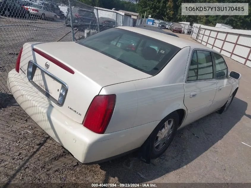 2003 Cadillac Deville Standard VIN: 1G6KD57Y13U170485 Lot: 40407594