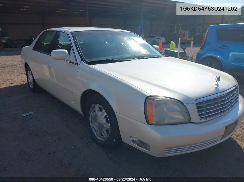 2003 Cadillac Deville Standard VIN: 1G6KD54Y63U241202 Lot: 40420550